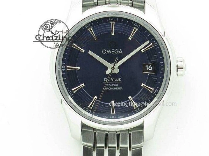 0509 Trendsetting Speedmaster ’57 SS Chrono AXF Best Edition RG Bezel Black Dial on Black Leather Strap A 8283